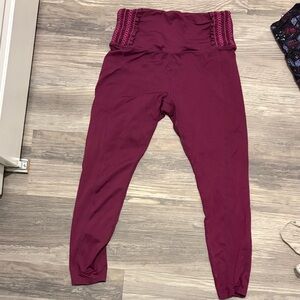EUC women’s FP Movement by Free People Burgundy Leggings size medium